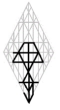 The name Kenizzite written in Sinaitic Hebrew and traced on the Crown Dimond diagram'